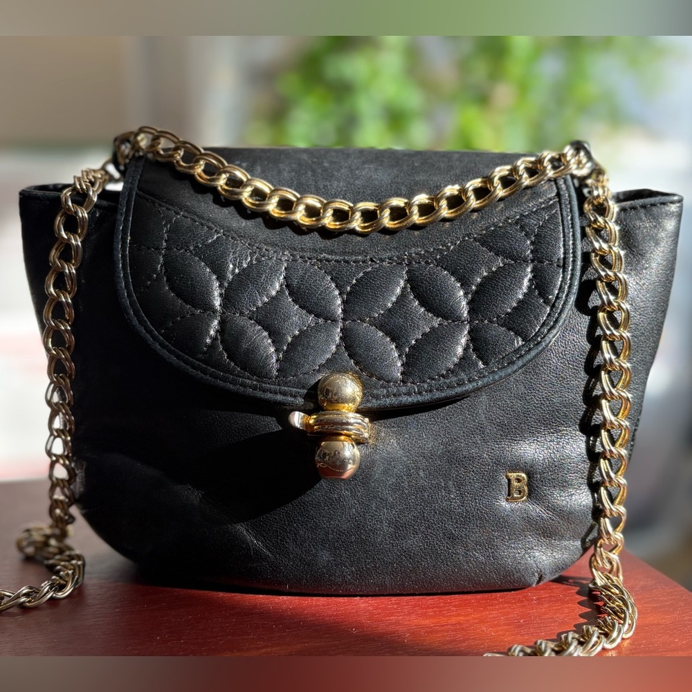 Vintage Bally Lamb Leather Mini | RARE | Quilted Black Lamb Leather Purse - Picture 2 of 12